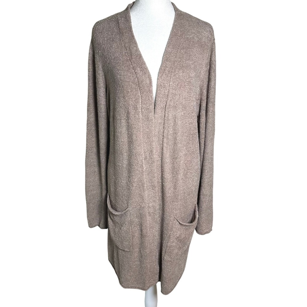Barefoot Dreams Cardigan Size Large Santa Monica CozyChic Lite Tie Back Sweater